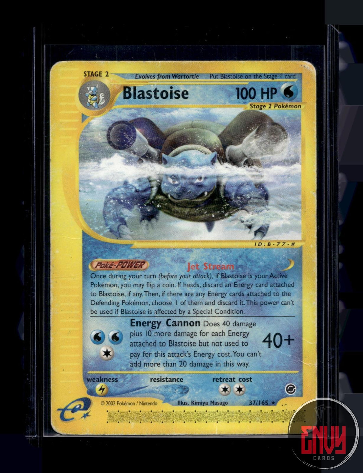 Blastoise Damaged 37/165 Rare Expedition Base Set Pokemon