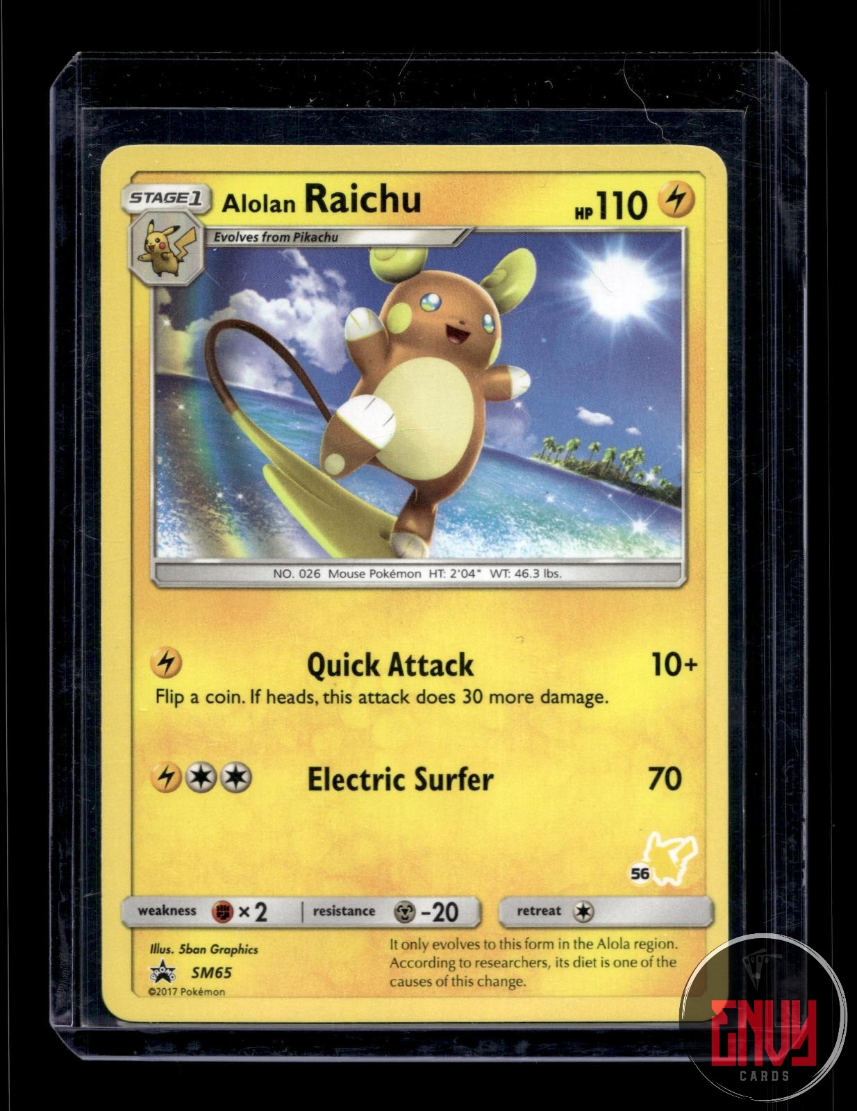 Alolan Raichu (#25 Pikachu Stamped) Near Mint SM65 Promo Battle Academy Pokemon