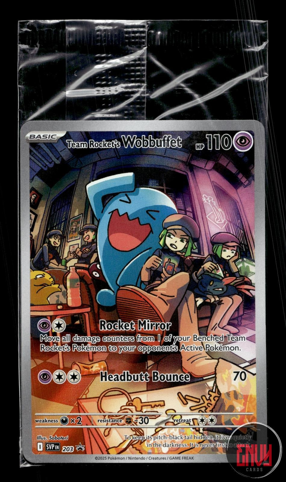 Team Rocket's Wobbuffet NM 203 P Scarlet & Violet Promo Pokemon Holo SEALED