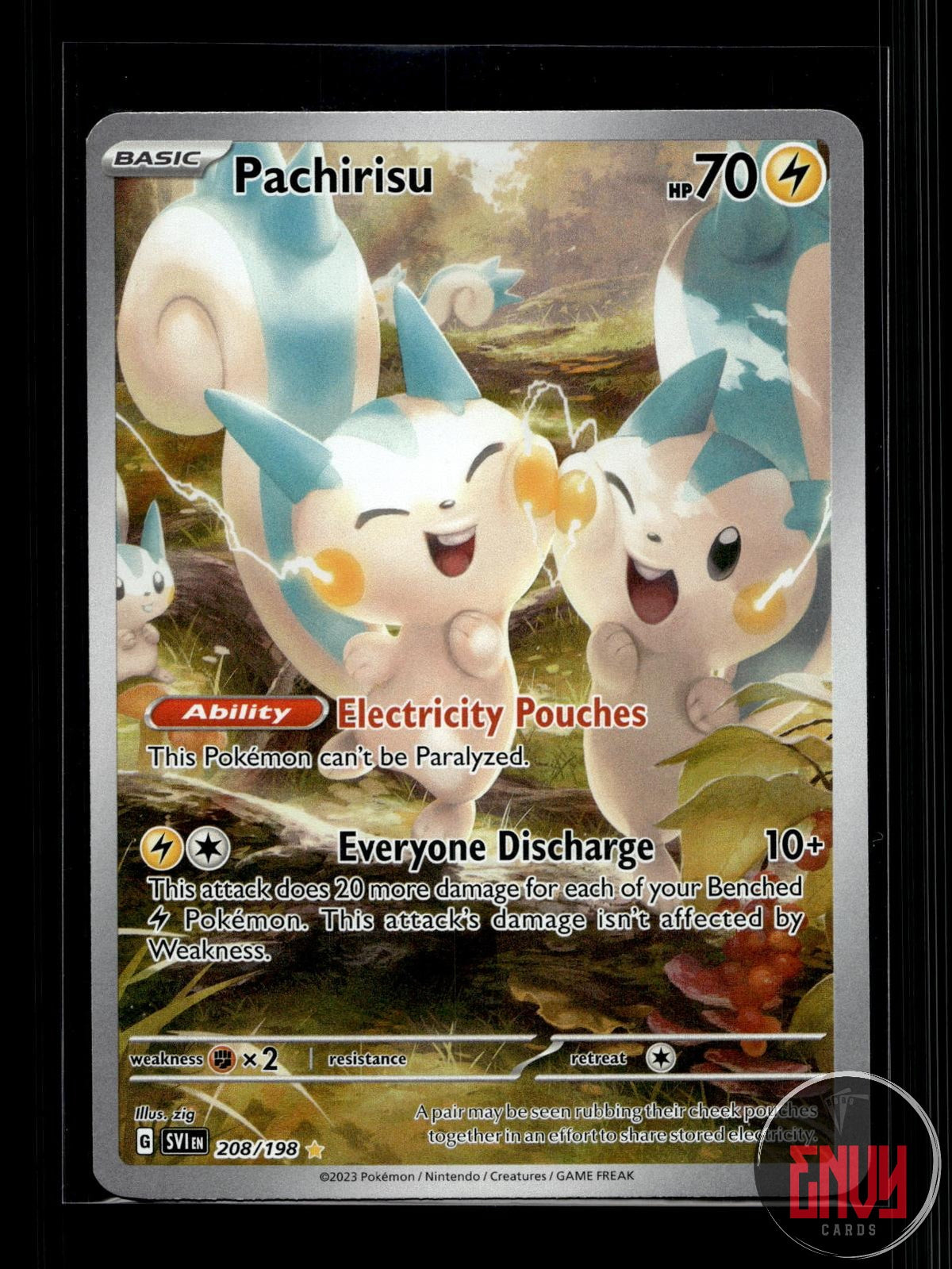 Pachirisu LP 208/198 IR Scarlet & Violet Pokemon Holo