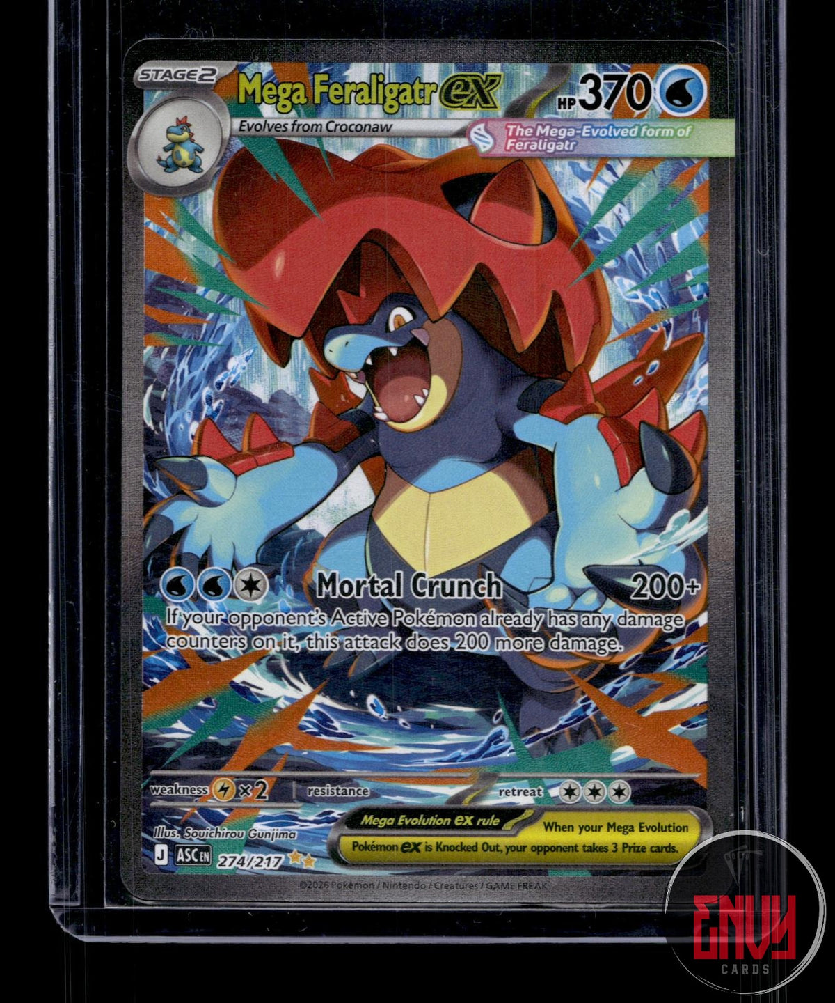 Mega Feraligatr ex NM 274/217 SIR Ascended Heroes Pokemon Holo