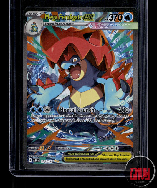 Mega Feraligatr ex NM 274/217 SIR Ascended Heroes Pokemon Holo