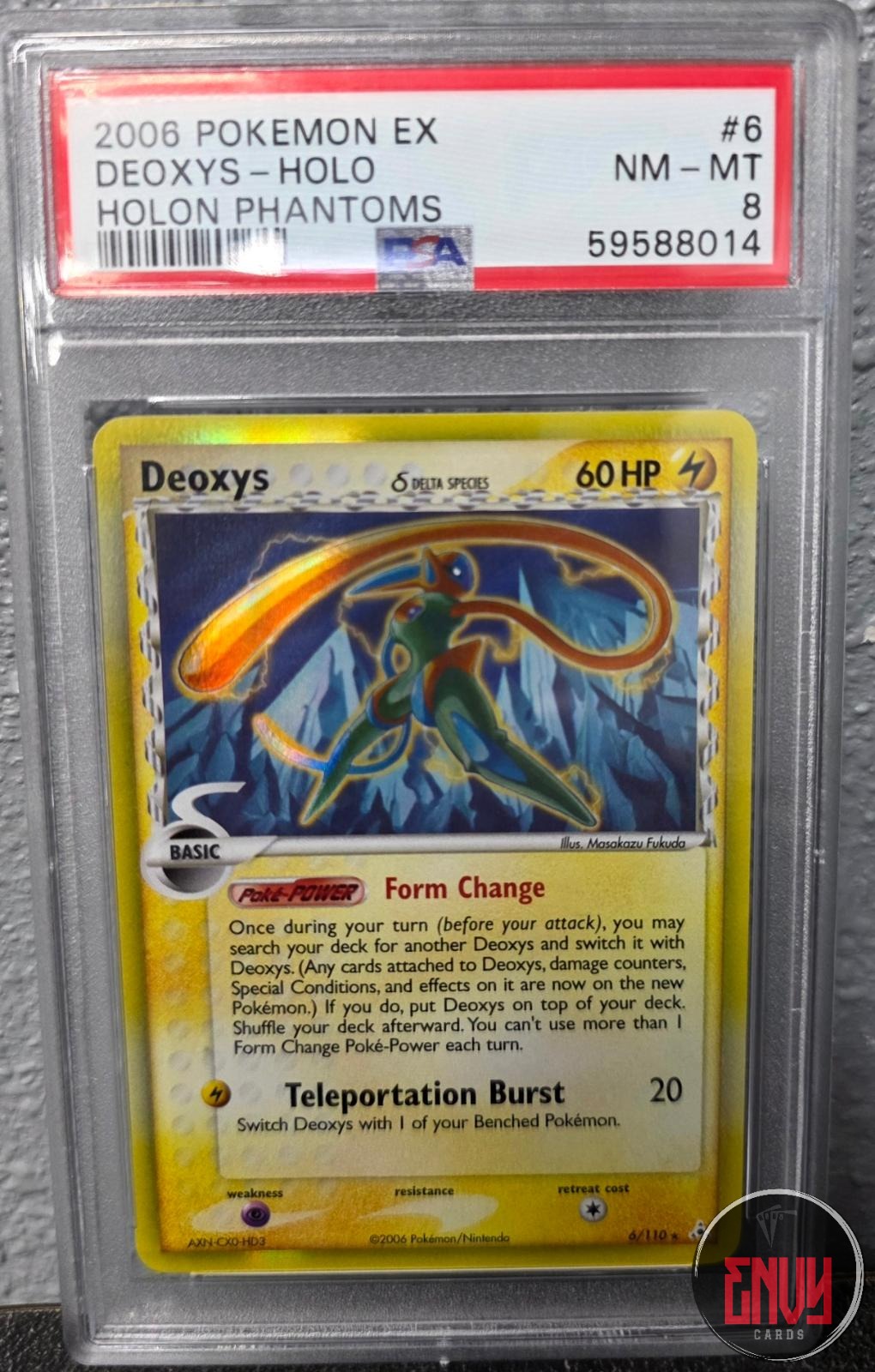 Deoxys Holo 6/110 Holon Phantoms Pokemon PSA 8