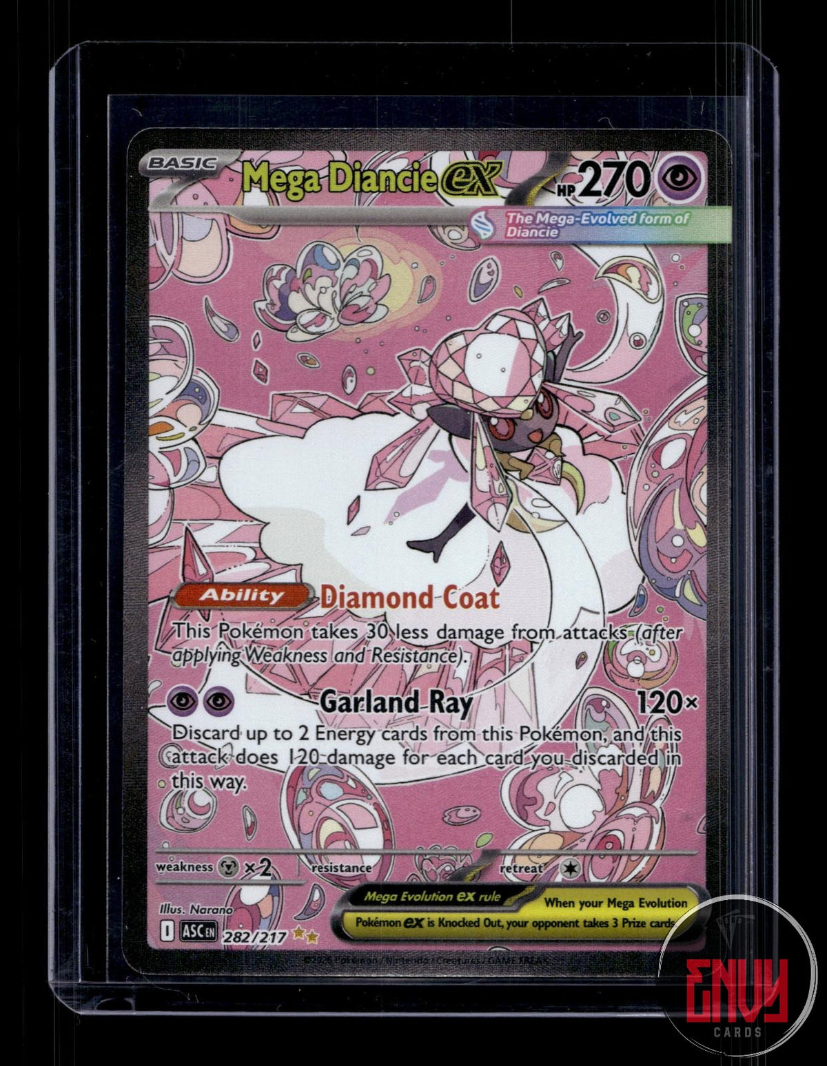 Mega Diancie ex NM 282/217 Ascended Heroes Pokemon Holo