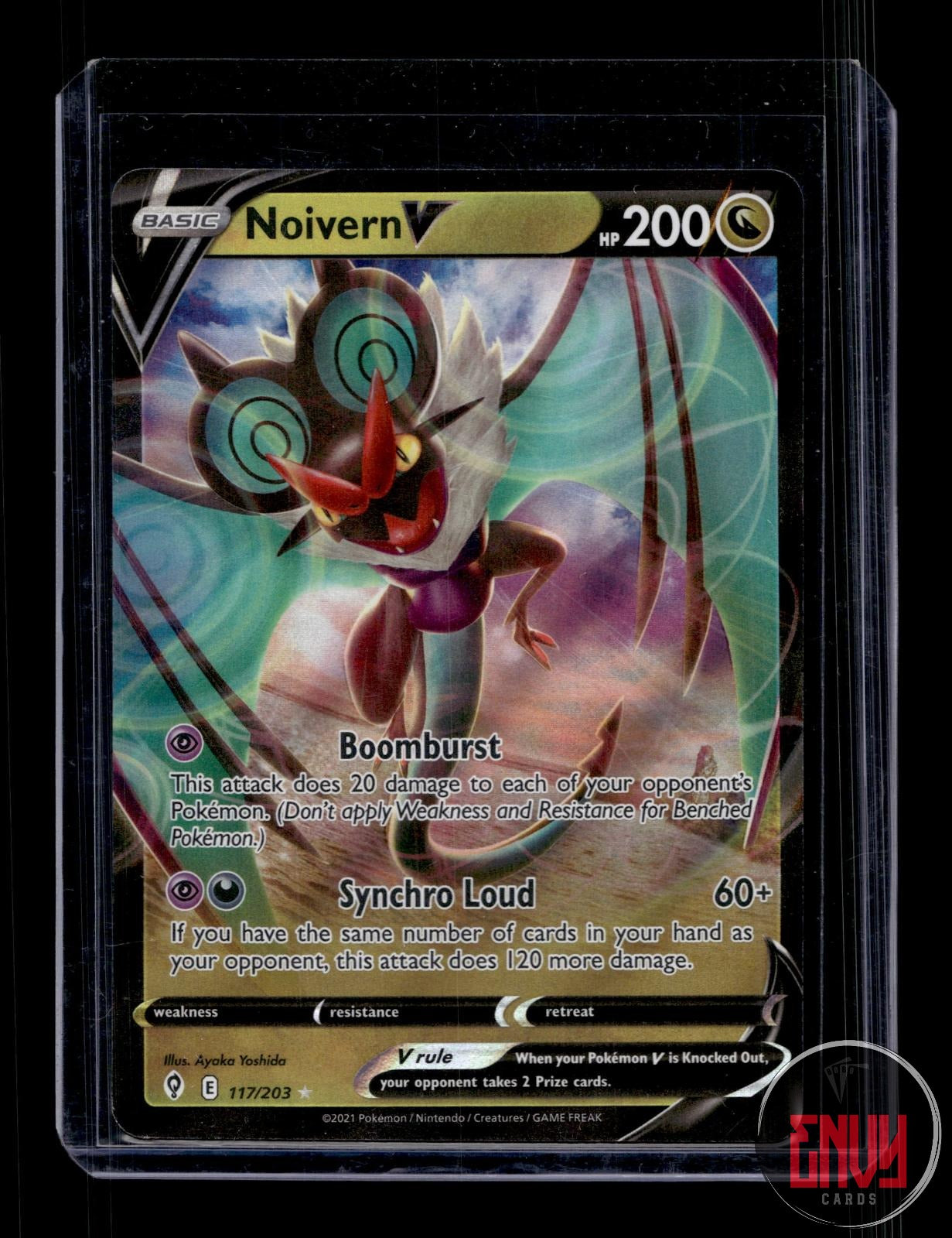 Noivern V Near Mint 117/203 V Rare Evolving Skies Pokemon Holo