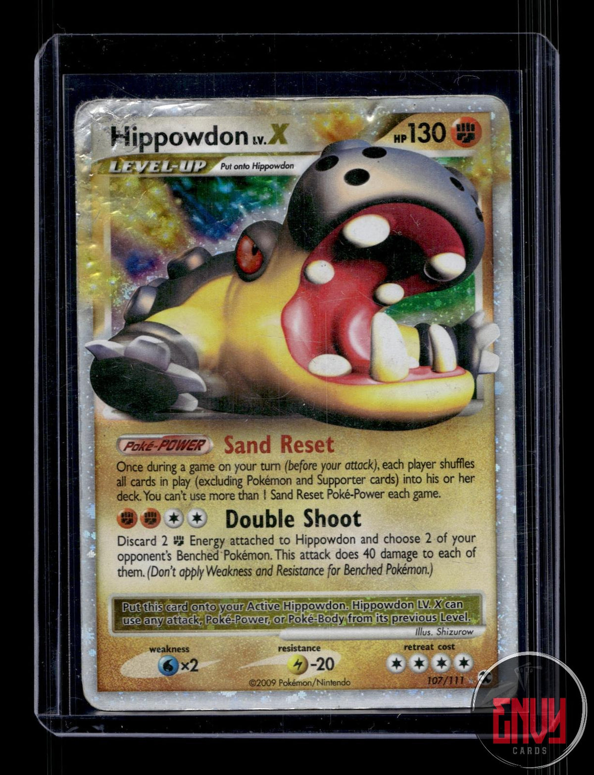 Hippowdon LV.X DMG 107/111 LV.X Rising Rivals Pokemon Holo