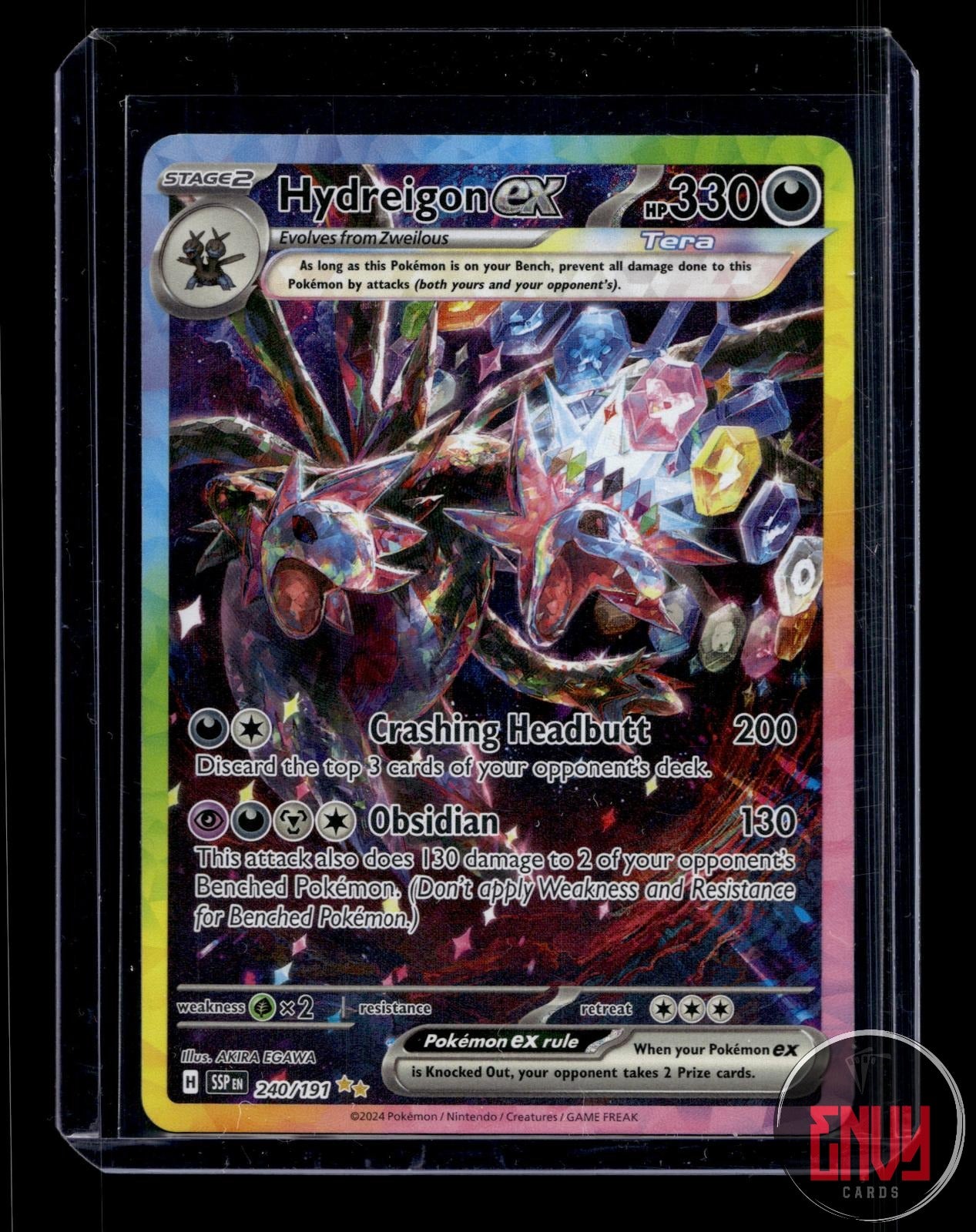 Hydreigon ex Near Mint 240/191 Special Illustration Rare Surging Sparks Pokemon