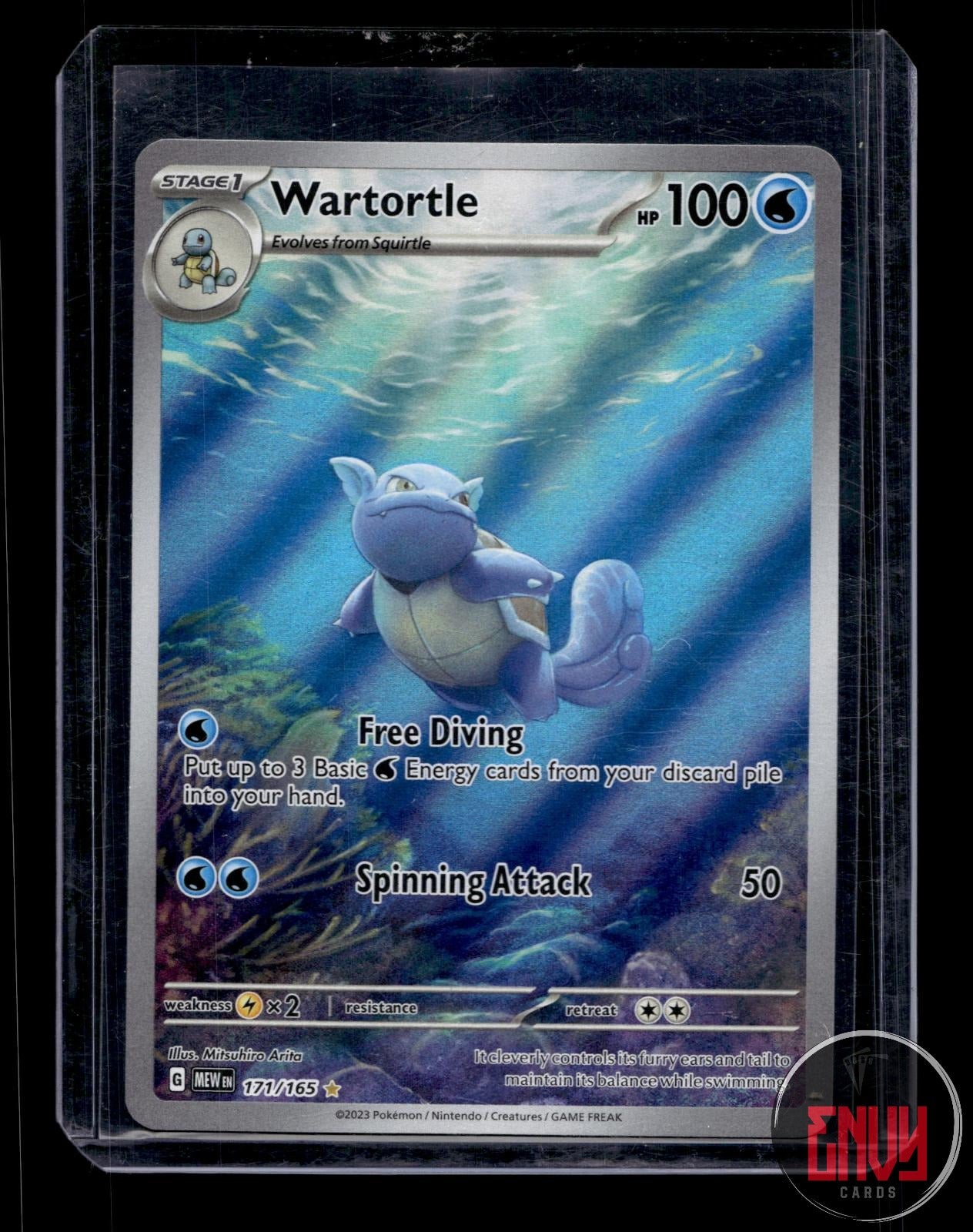 Wartortle Near Mint 171/165 Illustration Rare 151 Pokemon