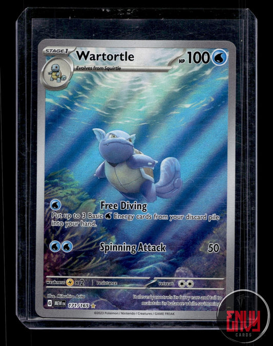 Wartortle Near Mint 171/165 Illustration Rare 151 Pokemon