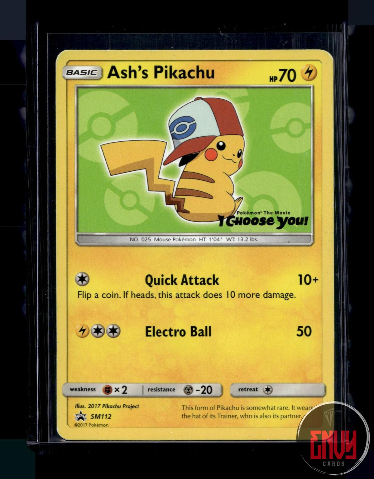 Ash's Pikachu - Moderately Played SM112 Promo Sun & Moon Promo Pokemon