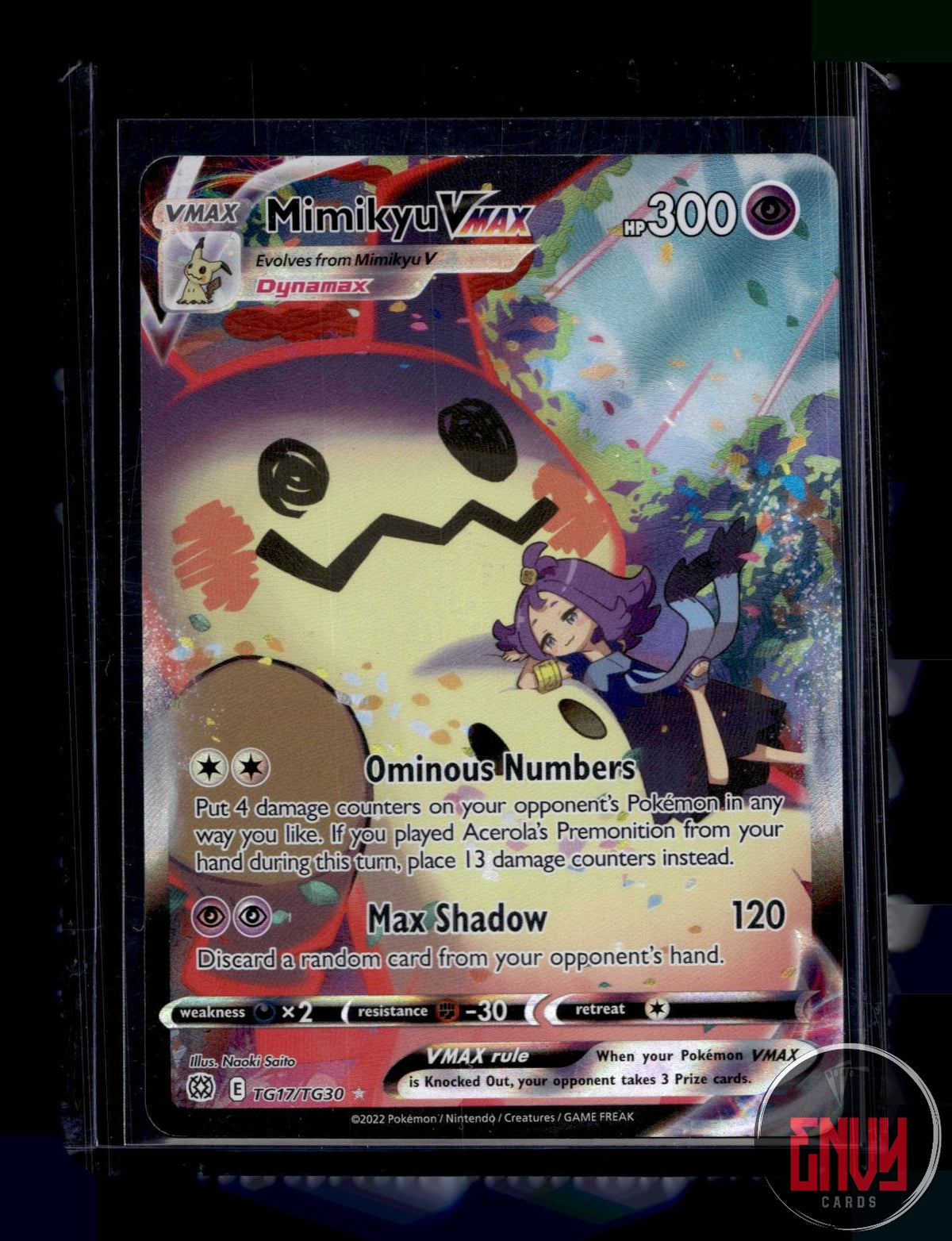 Mimikyu VMAX NM TG17/TG30 VMAX Rare Brilliant Stars Trainer Gallery Pokemon Holo