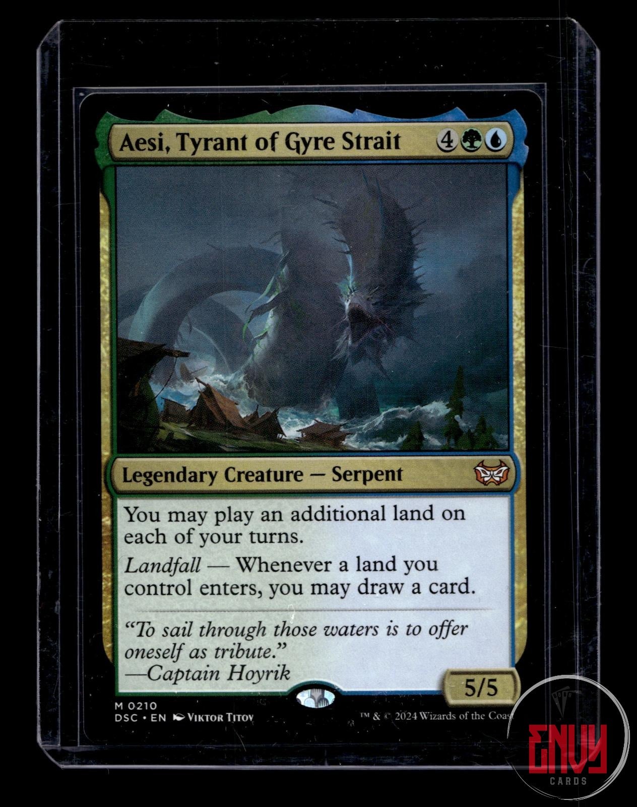 Aesi, Tyrant of Gyre Strait NM 210 Commander: Duskmourn: House of Horror 