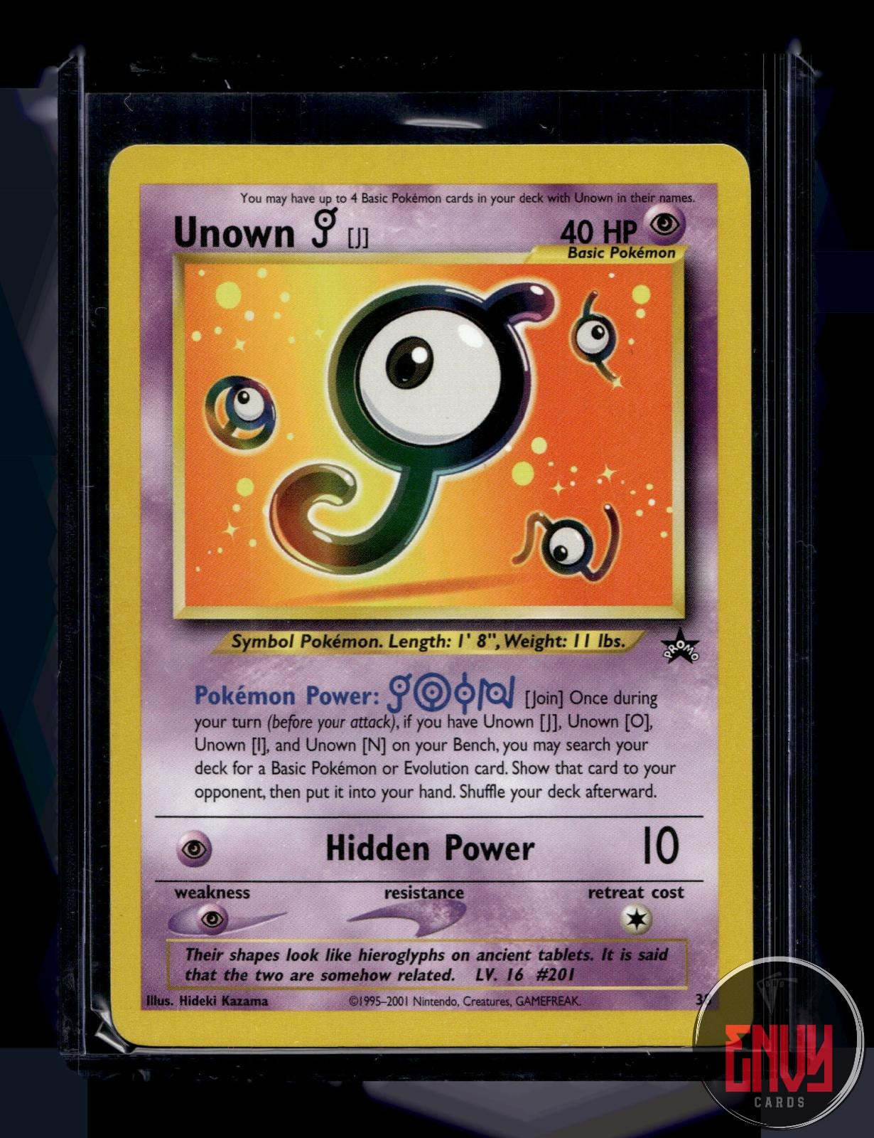 Unown [J] Lightly Played 38 Promo Wizards Black Star Promos Pokemon