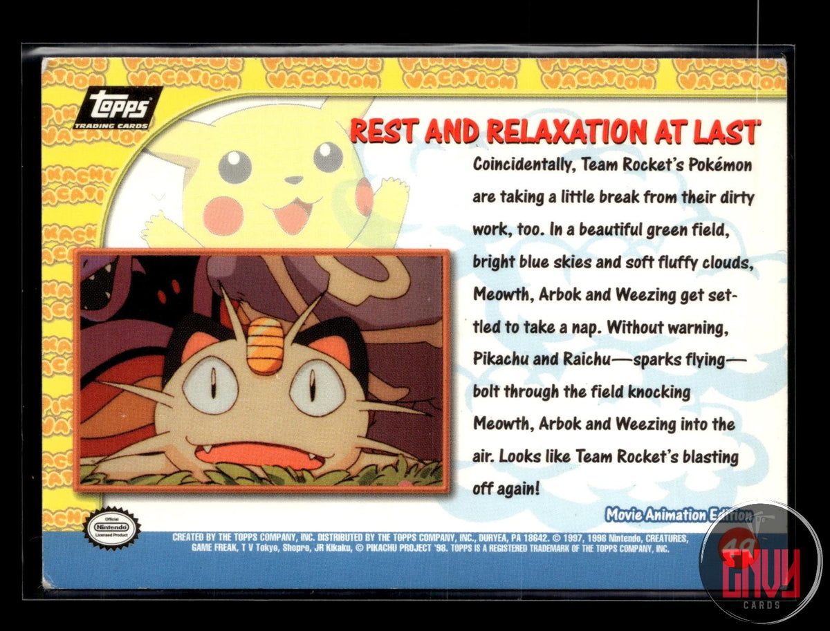 Rest And Relaxation At Last LP #49 Topps The First Movie Trading Cards Pokemon