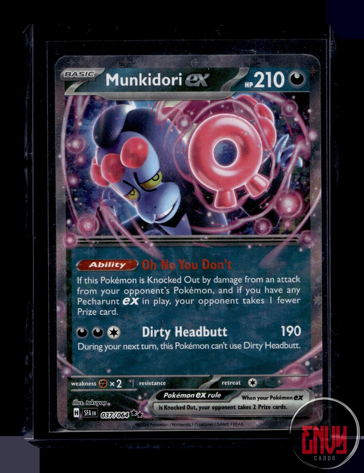 Munkidori ex Near Mint 037/064 Double Rare Shrouded Fable Pokemon