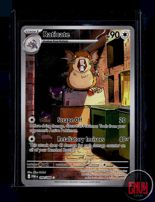 Raticate Near Mint 099/088 Illustration Rare Perfect Order Pokemon