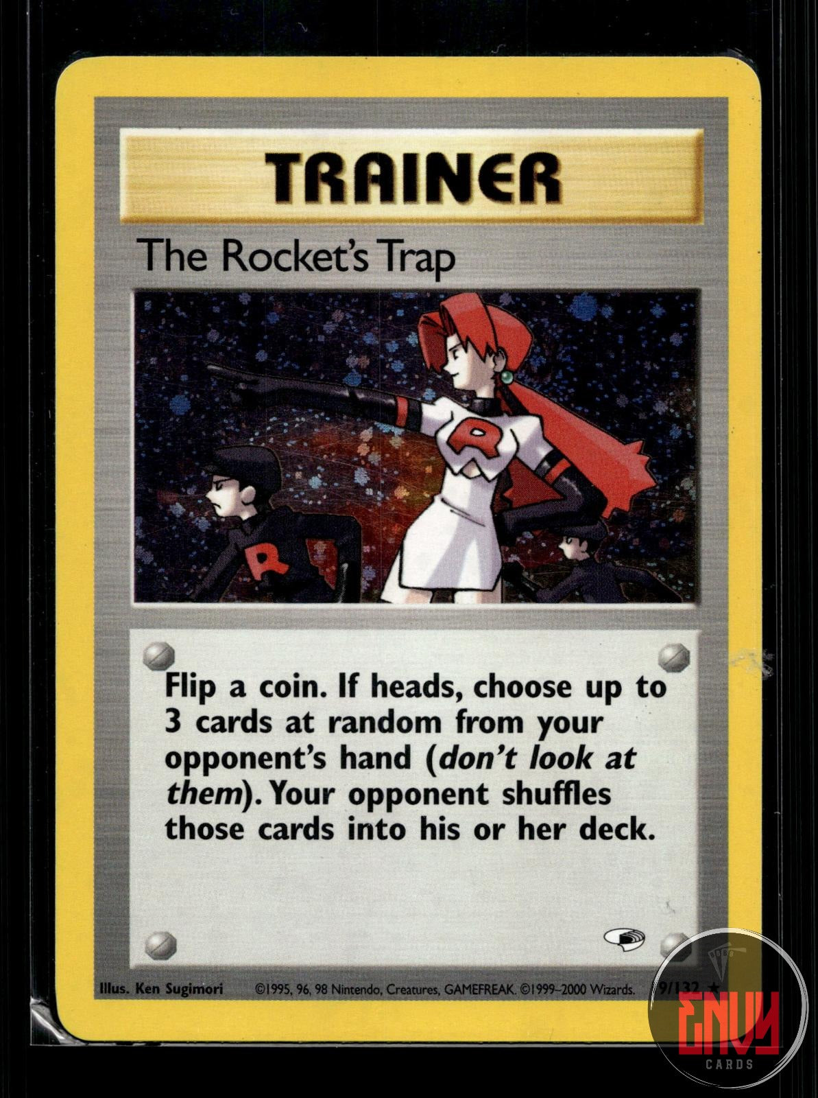 The Rocket's Trap LP 19/132 R Gym Heroes Pokemon Unlimited Holo