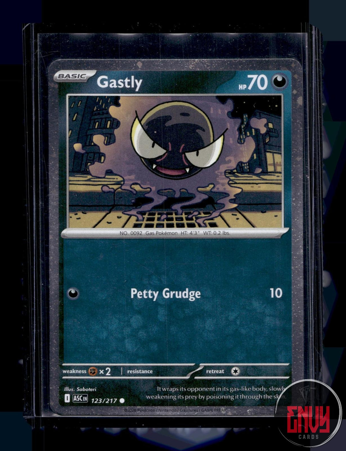 Gastly (Cosmos Holo) NM 123/217 C Miscellaneous Cards & Products Pokemon