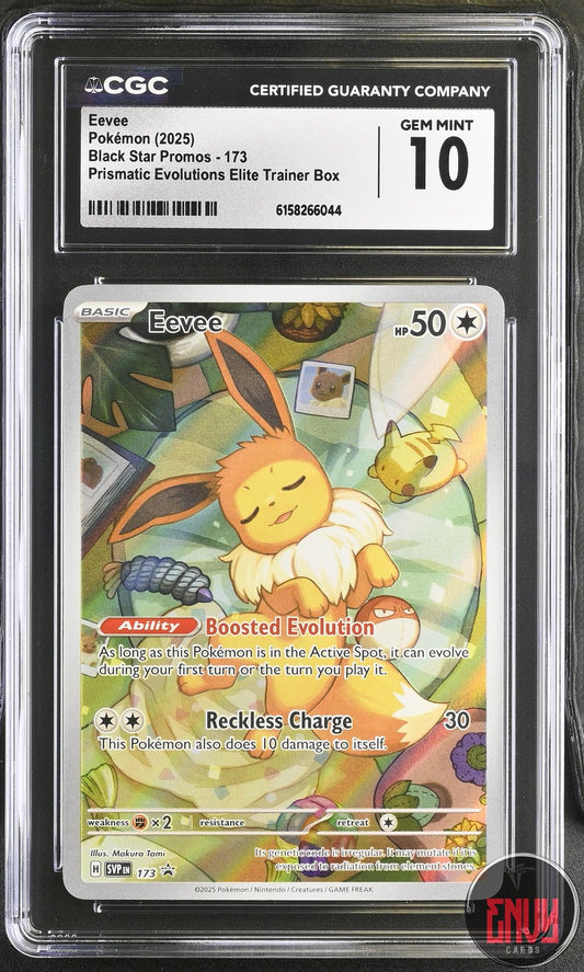 Eevee 173 Prismatic Evolutions Elite Trainer Box Pokemon CGC 10 Gem Mint