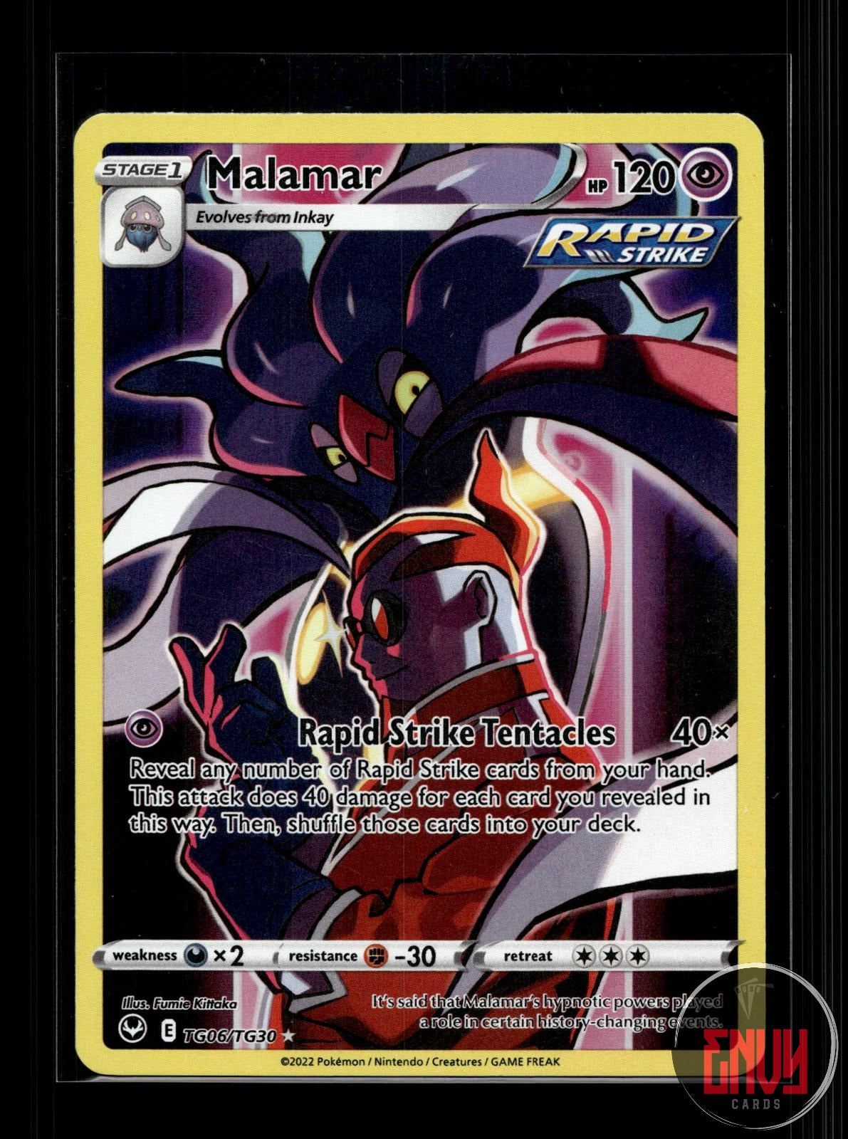 Malamar NM TG06/TG30 TG Silver Tempest Trainer Gallery Pokemon Holo