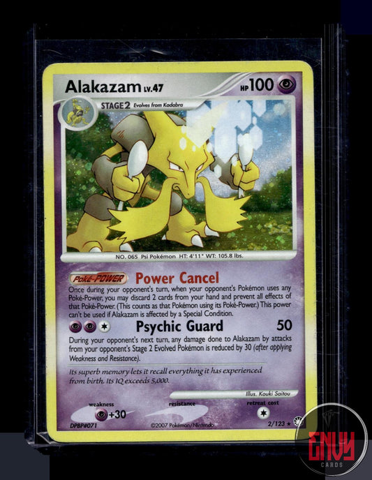 Alakazam Moderately Played 2/123 Rare Mysterious Treasures Pokemon Holo