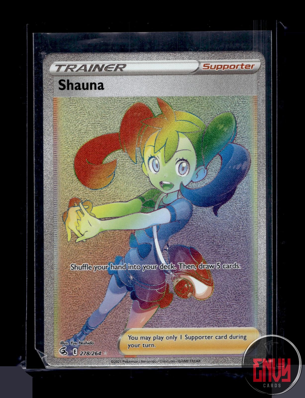 Shauna Lightly Played 278/264 Rainbow Rare Fusion Strike Pokemon