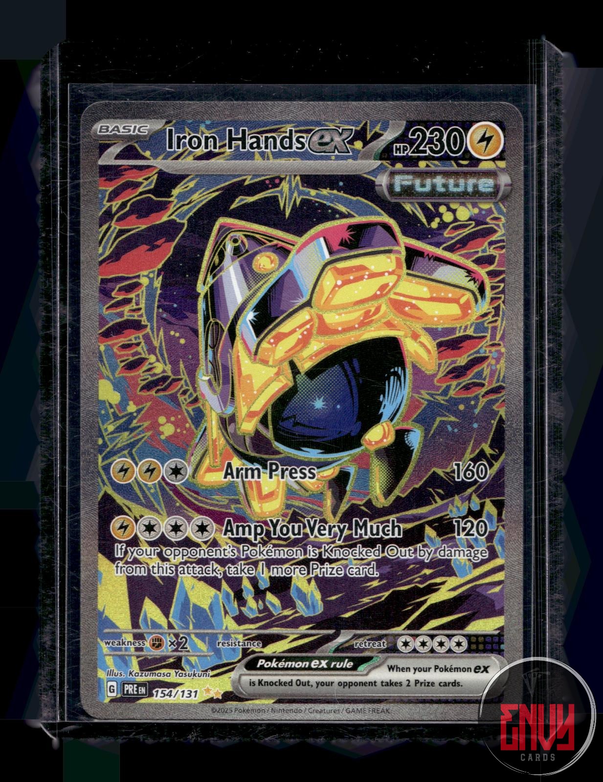 Iron Hands ex NM 154/131 Special Illustration Rare Prismatic Evolutions Pokemon