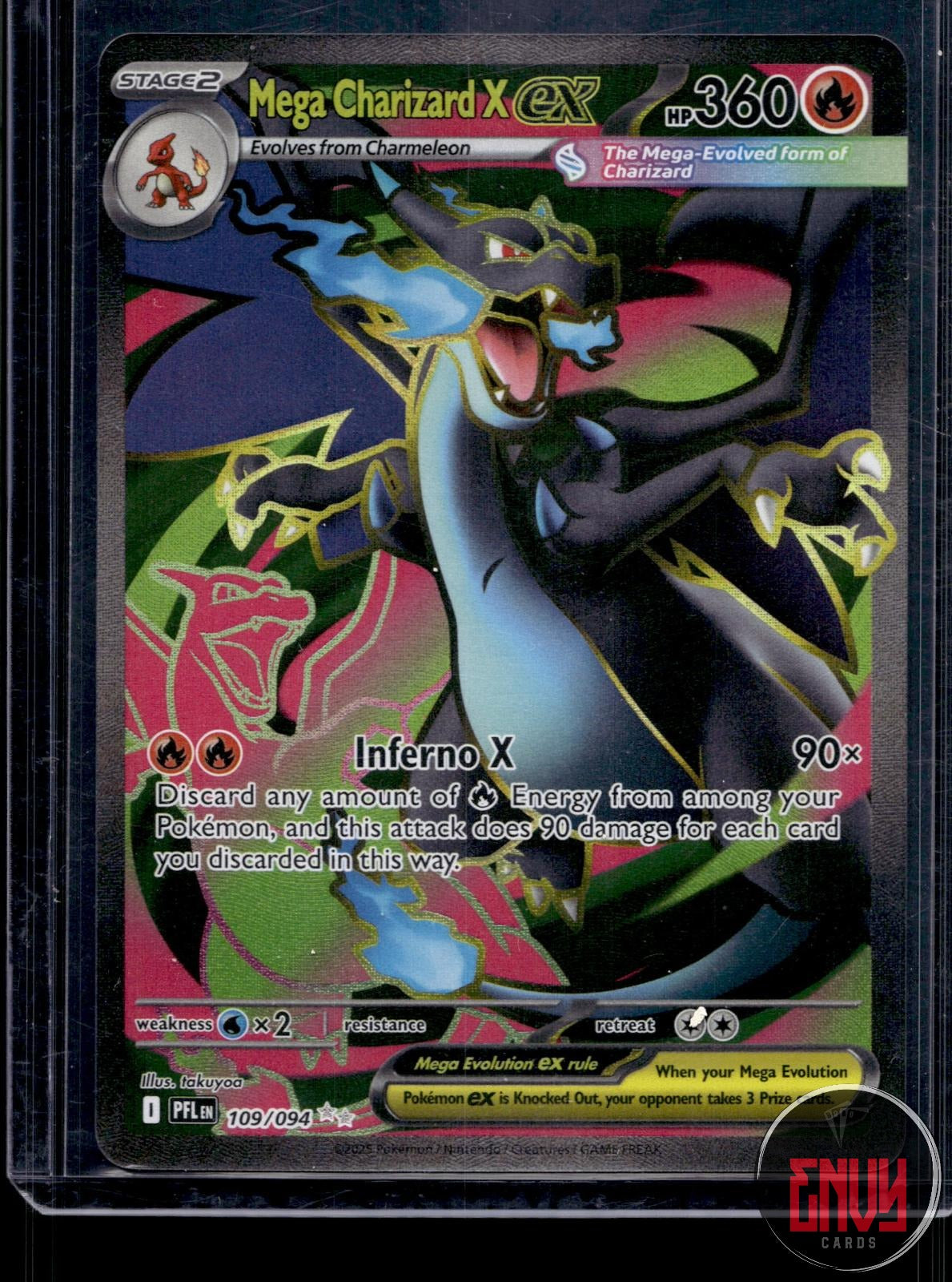 Mega Charizard X ex NM 109/094 UR Phantasmal Flames Pokemon Holo