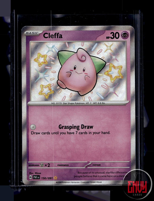 Cleffa Near Mint 150/091 Shiny Rare Paldean Fates Pokemon Holo