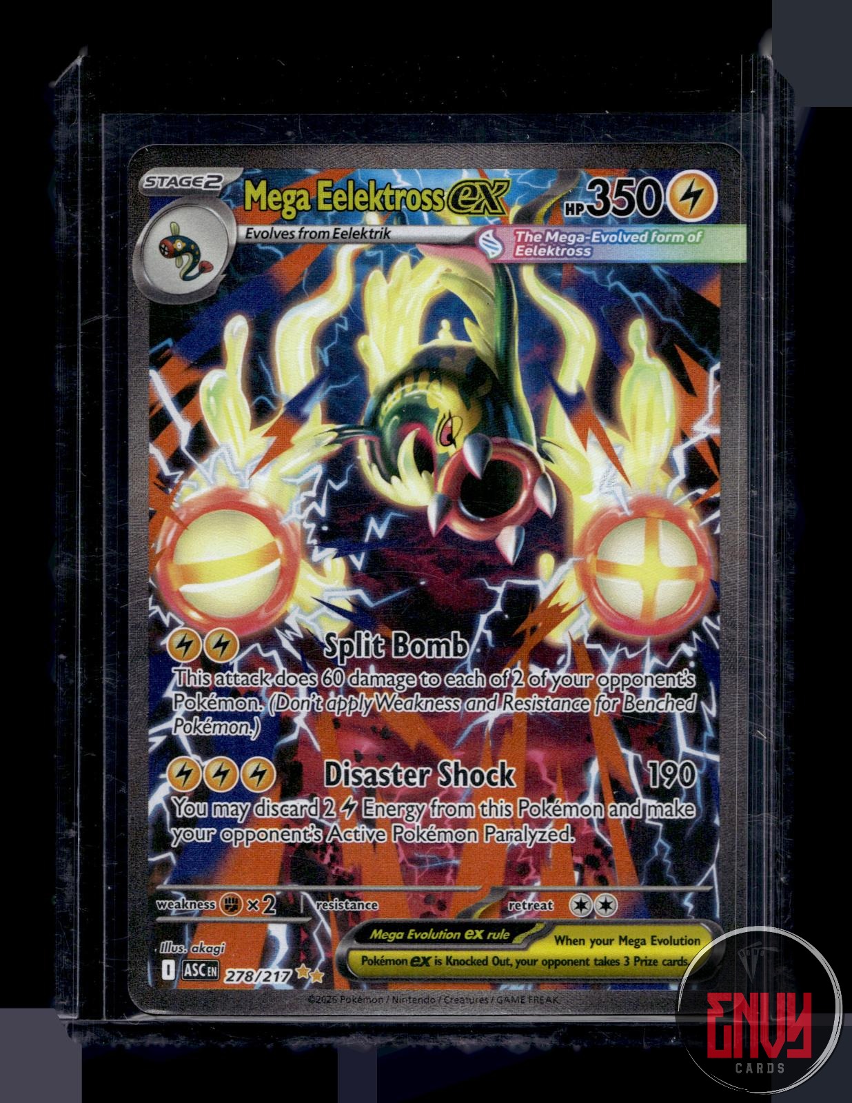 Mega Eelektross ex NM 278/217 Special Illustration Rare Ascended Heroes Pokemon