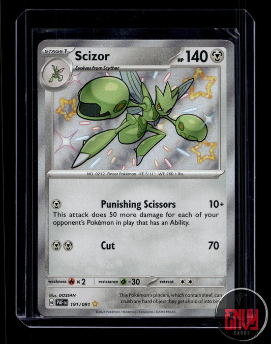 Scizor Near Mint 191/091 Shiny Rare Paldean Fates Pokemon