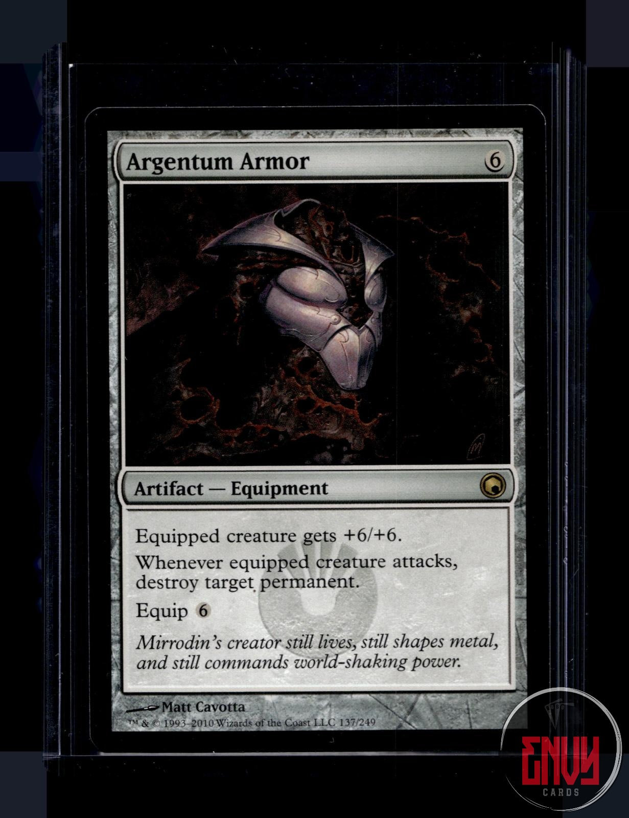 Argentum Armor Lightly Played 137 Rare Scars of Mirrodin Magic: The Gathering