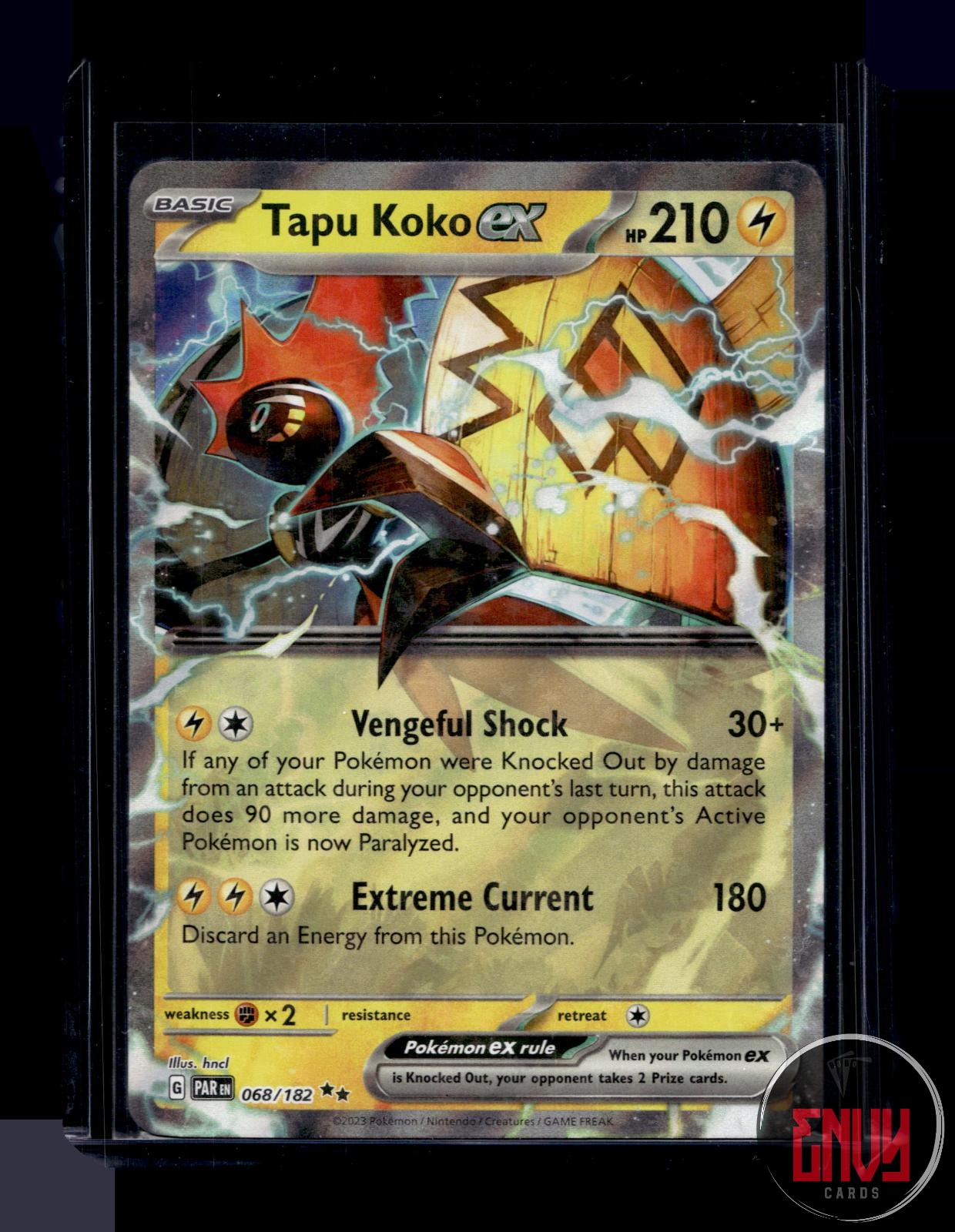 Tapu Koko ex Near Mint 068/182 Double Rare Paradox Rift Pokemon