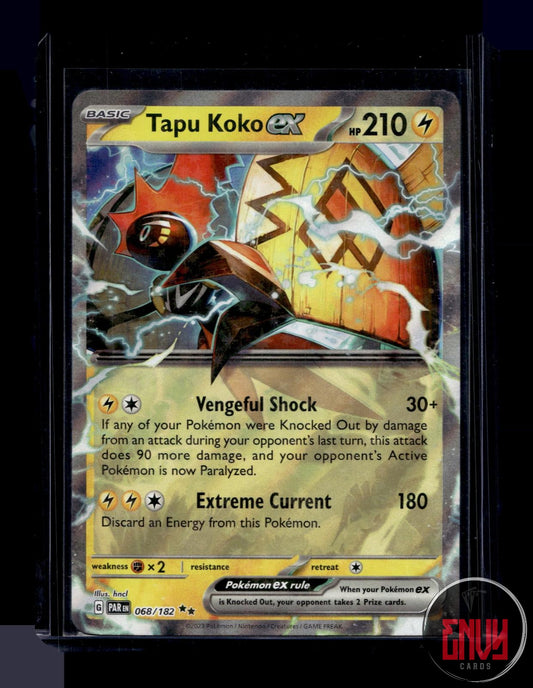 Tapu Koko ex Near Mint 068/182 Double Rare Paradox Rift Pokemon