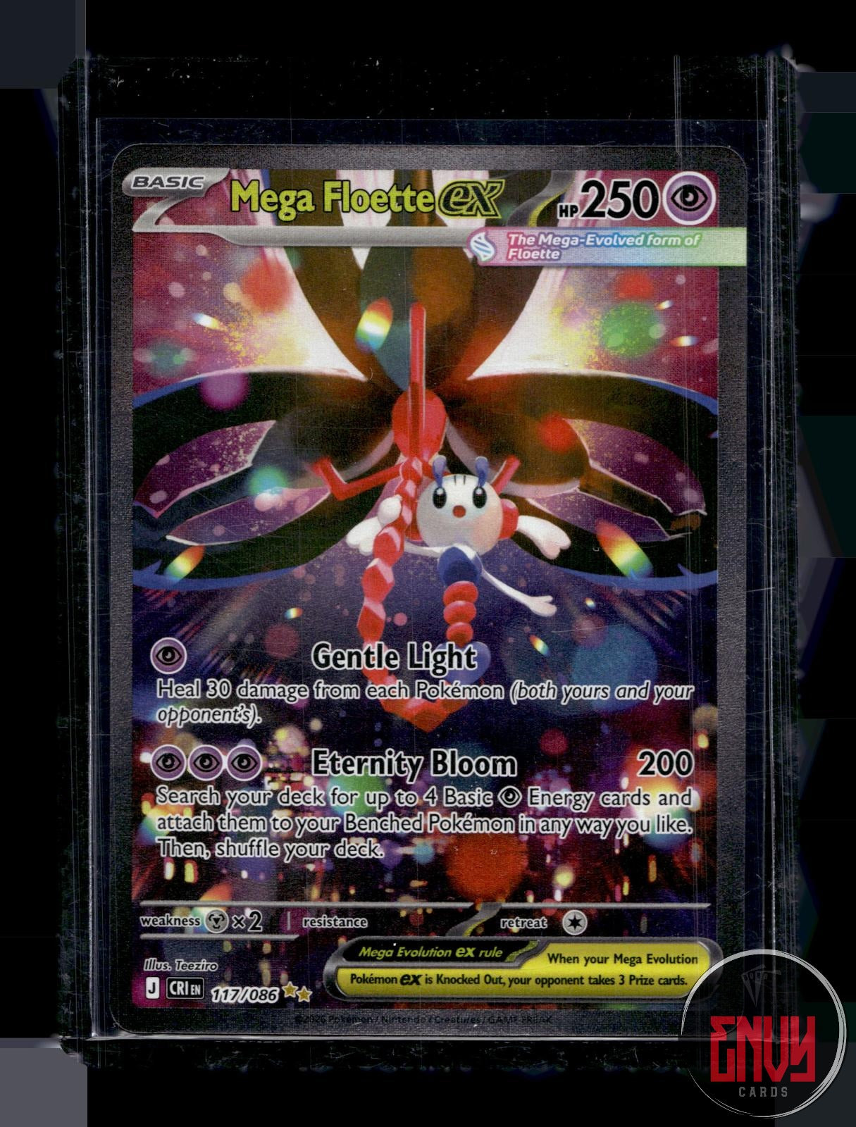 Mega Floette ex NM 117/086 Special Illustration Rare Chaos Rising Pokemon Holo