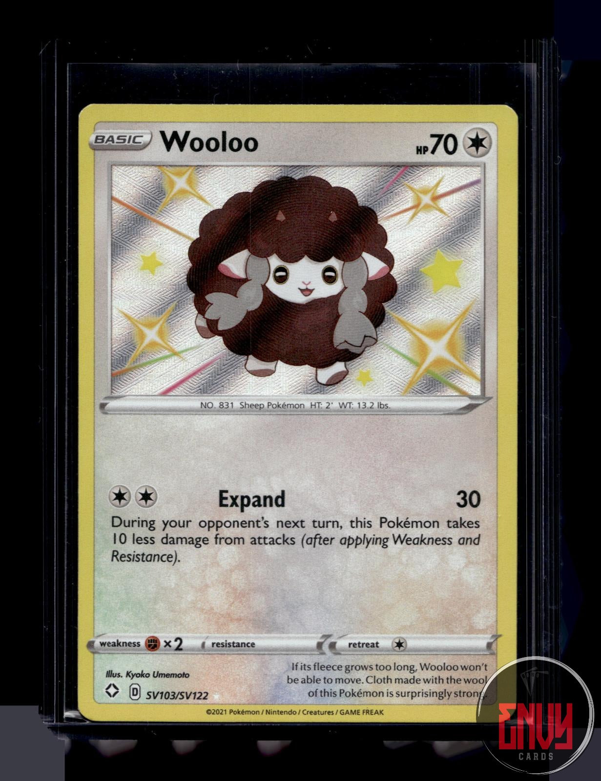 Wooloo Near Mint SV103/SV122 Shiny Rare Shining Fates Shiny Vault Pokemon Holo