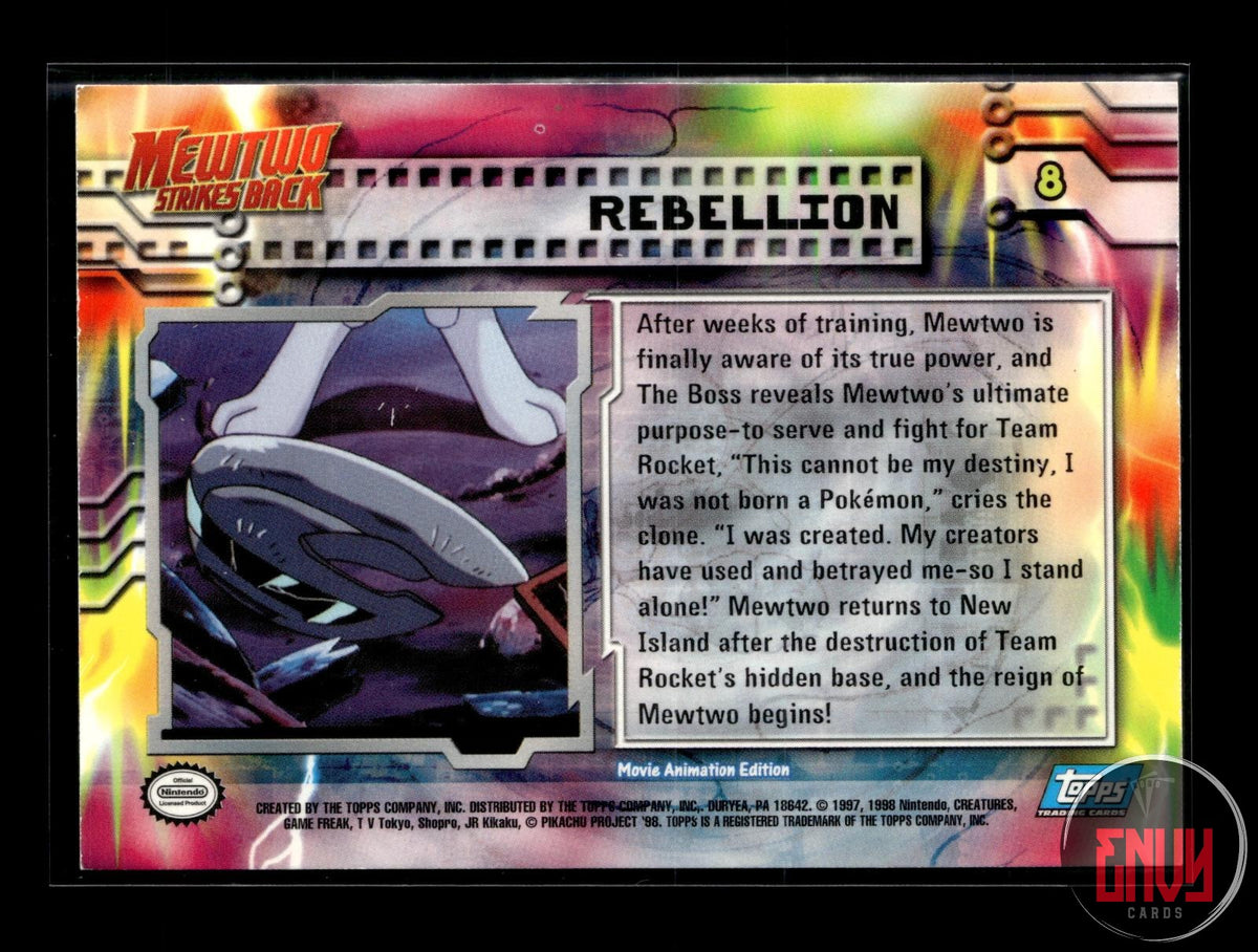 Rebellion LP #8 Topps The First Movie Trading Cards Pokemon FOIL