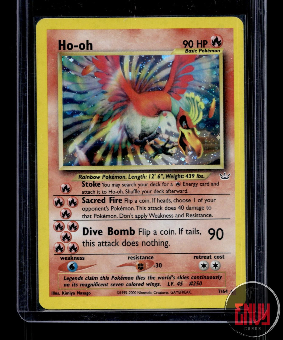 Ho-oh LP 7/64 R Neo Revelation Pokemon Unlimited Holo