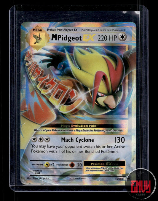 M Pidgeot EX Near Mint 65/108 EX Rare Evolutions Pokemon Holo