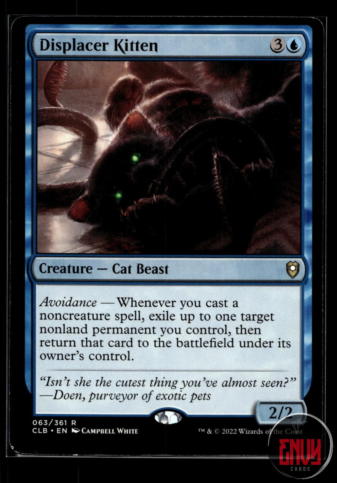 Displacer Kitten Near Mint 63 Rare Commander Legends: Battle for Baldur's Gate