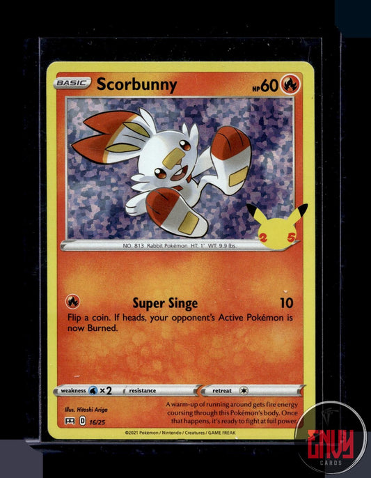 Scorbunny HP 016/025 Promo McDonald's 25th Anniversary Promos Pokemon Holo