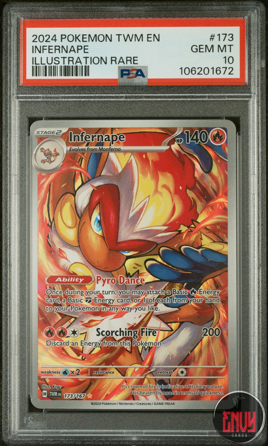 Infernape 173/167 Illustration Rare Twm En-twilight Masquerade Pokemon PSA 10