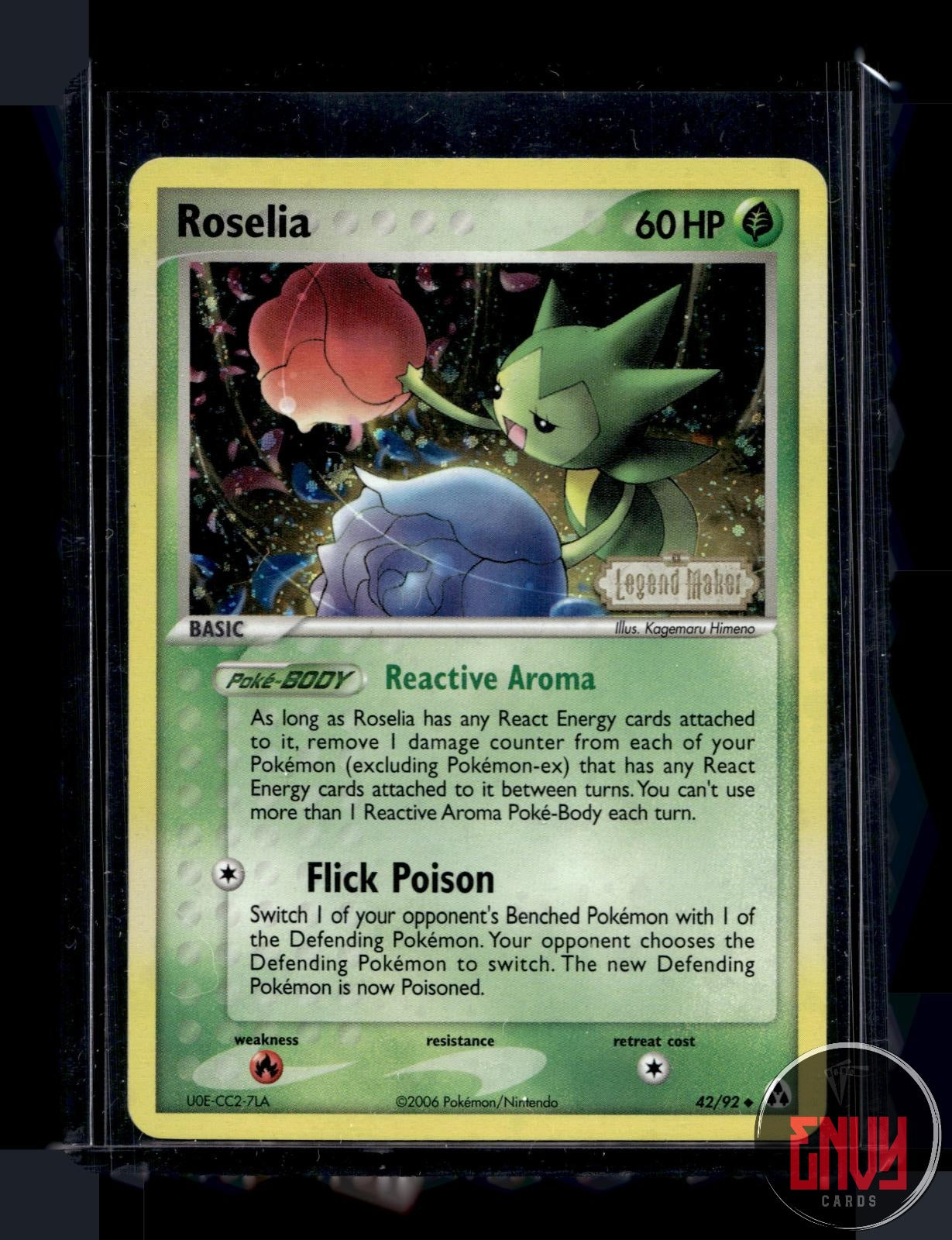 Roselia Moderately Played 42/92 Uncommon Legend Maker Pokemon Reverse Holo