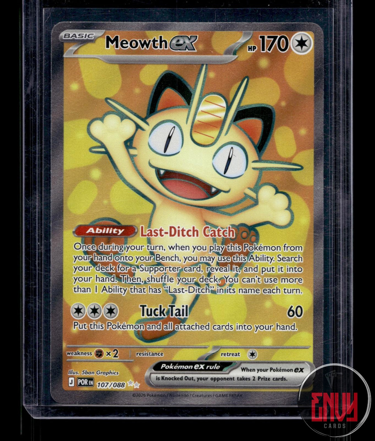 Meowth ex NM 107/088 UR Perfect Order Pokemon Holo