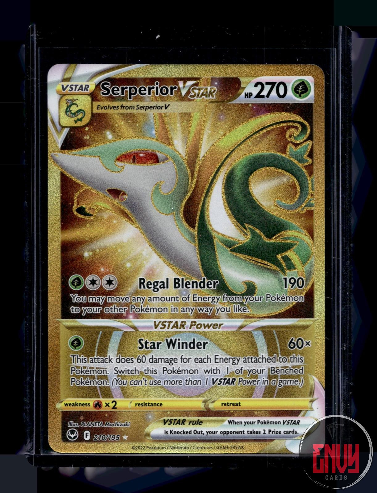 Serperior VSTAR Near Mint 210/195 Secret Rare Silver Tempest Pokemon