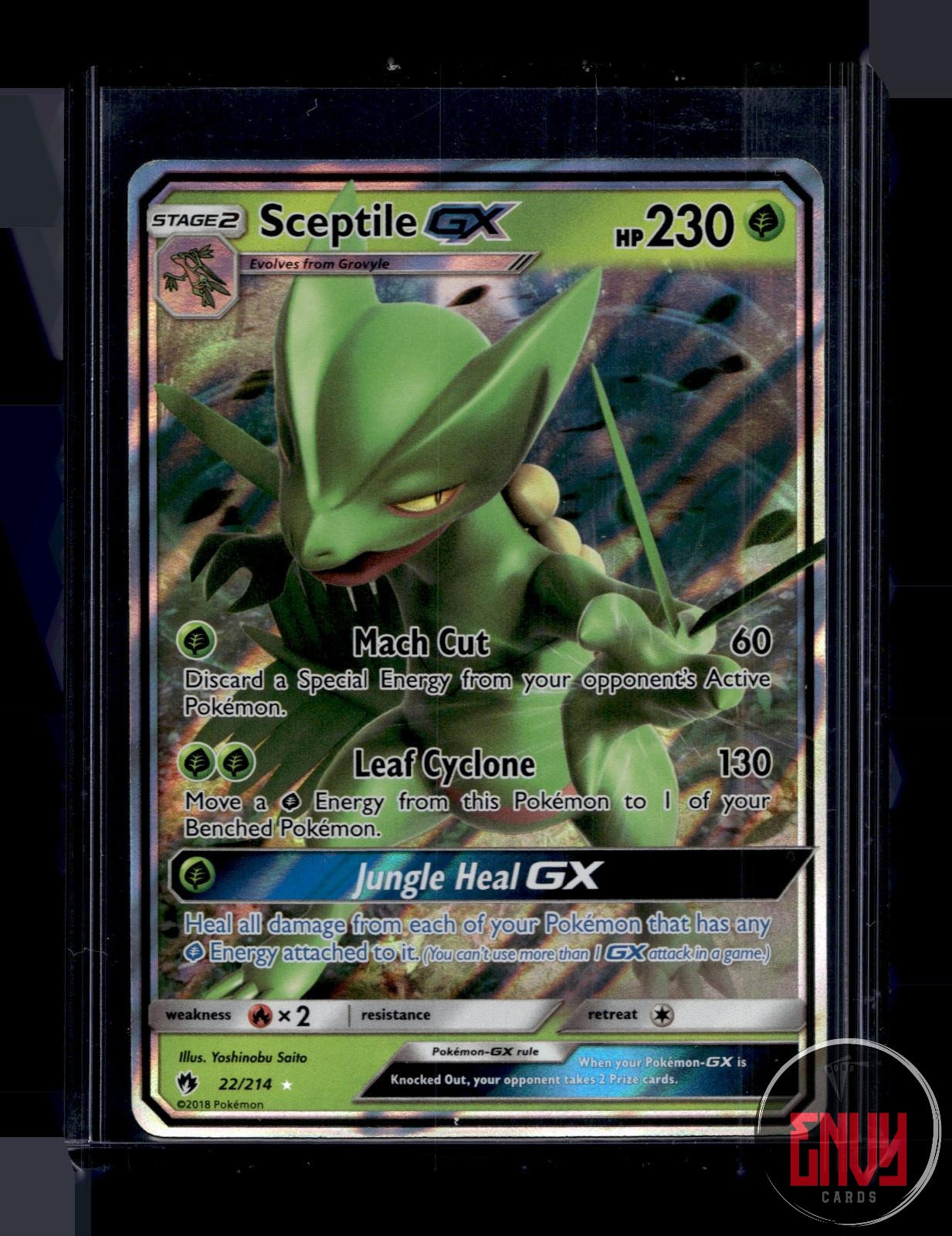 Sceptile GX Lightly Played 22/214 GX Rare Lost Thunder Pokemon Holo