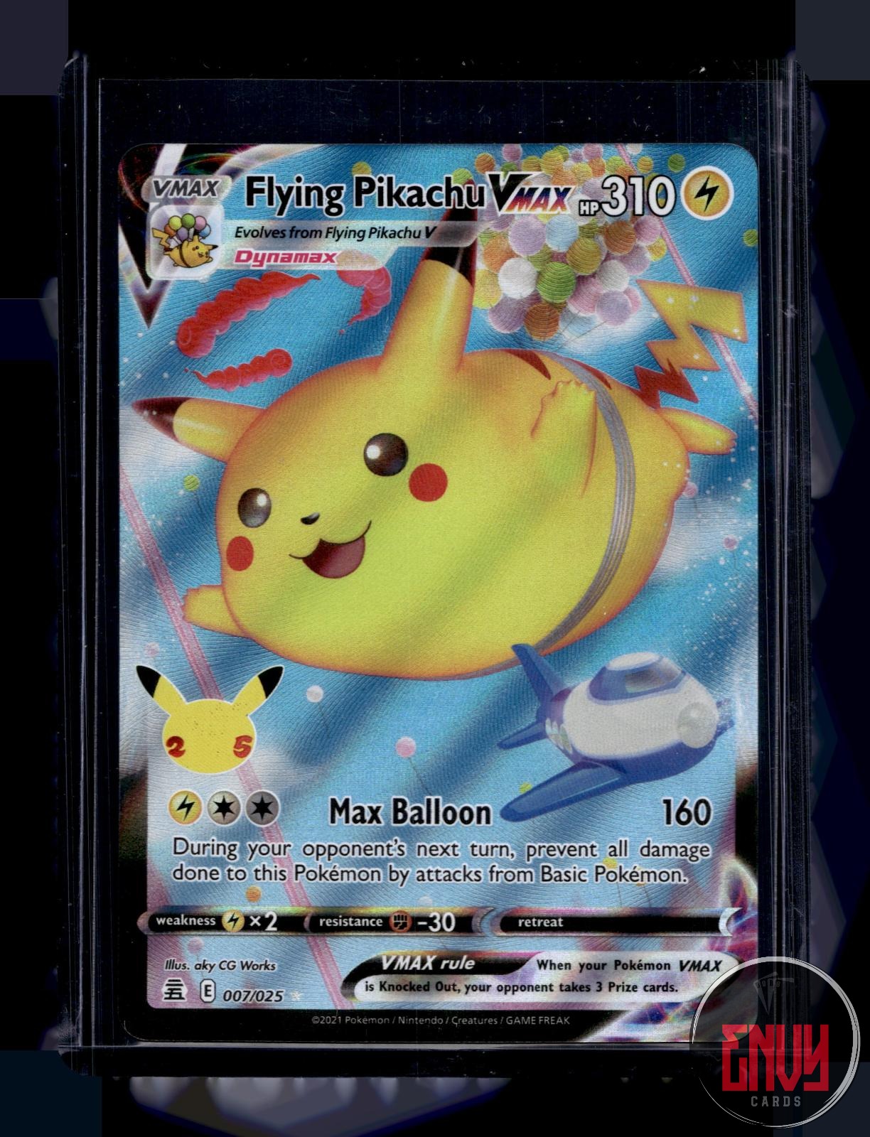 Flying Pikachu VMAX Near Mint 007/025 VMAX Rare Celebrations Pokemon Holo