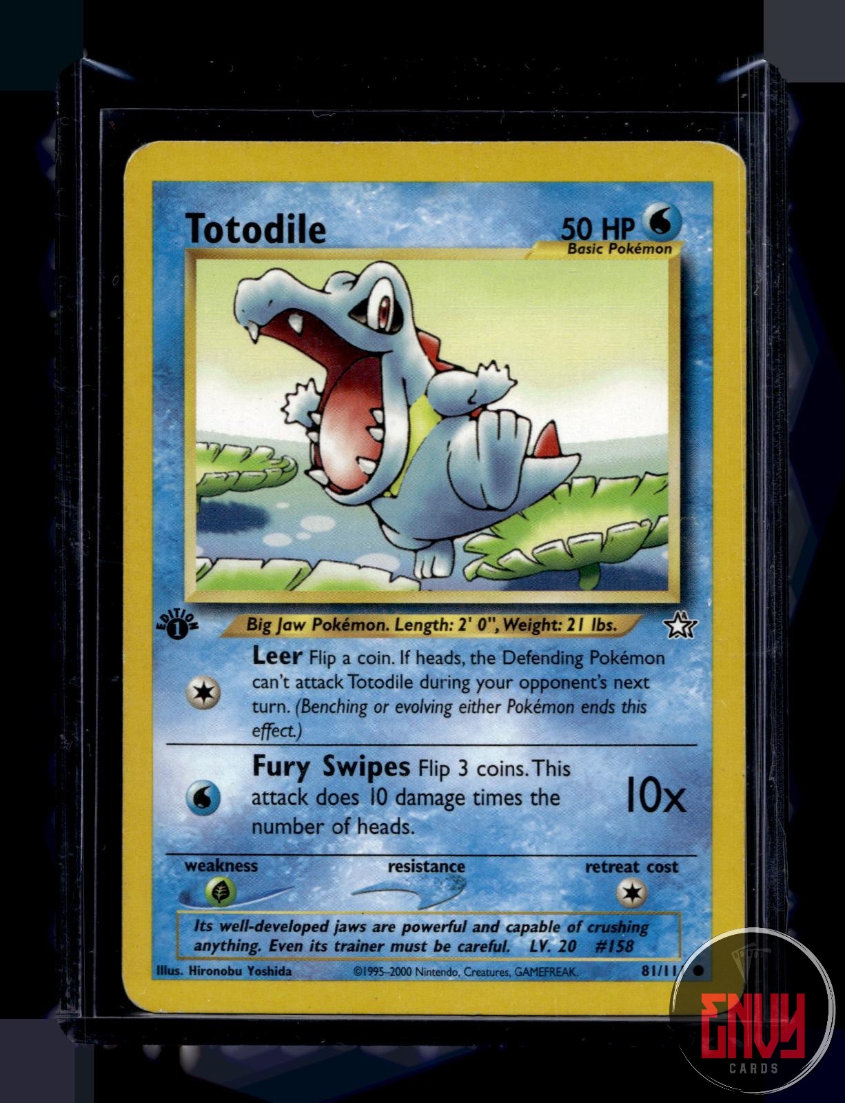 Totodile Heavily Played 81/111 Common Neo Genesis Pokemon 1st Edition