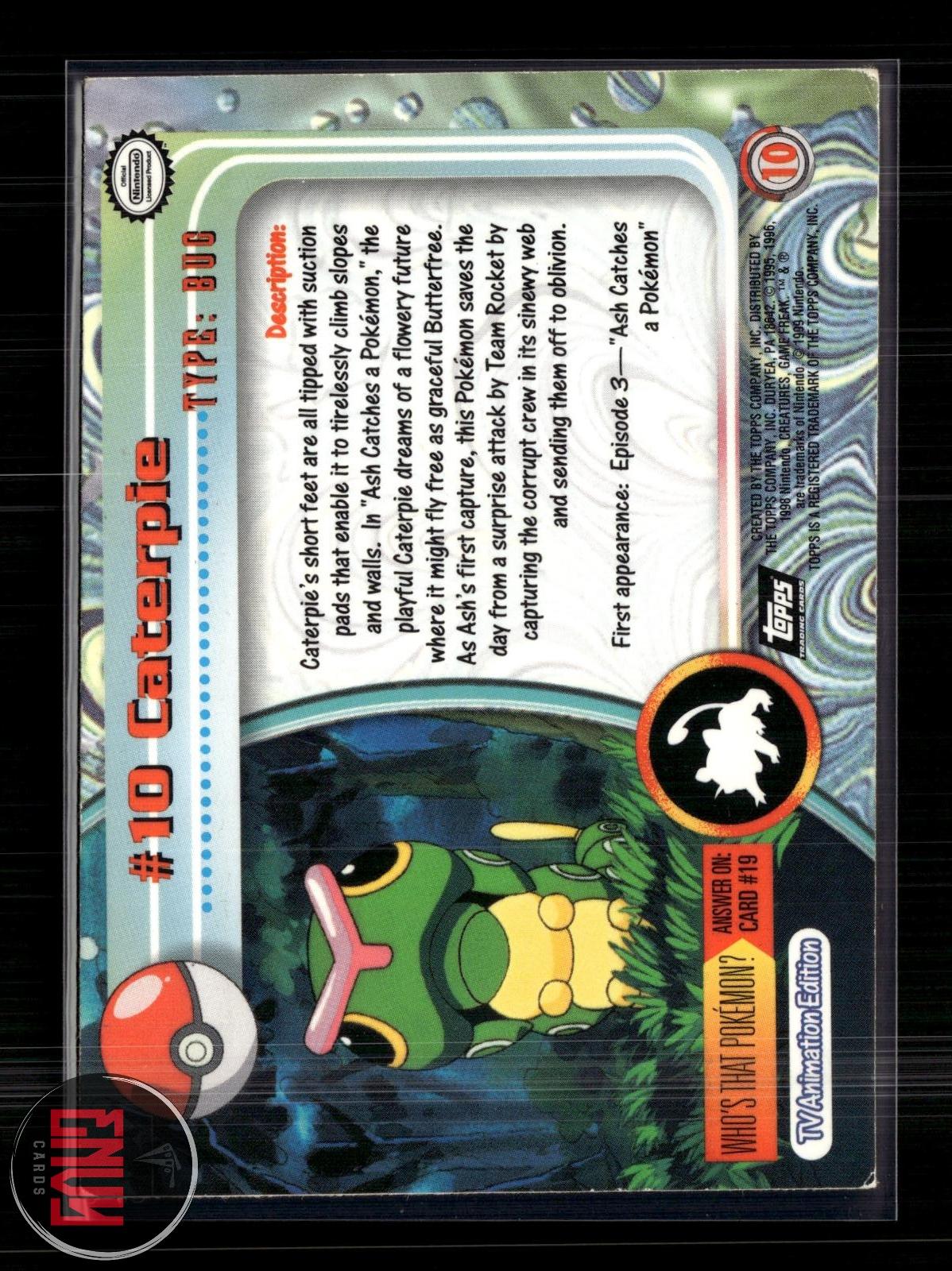 Caterpie LP #10 Topps Trading Cards Series 1 Pokemon