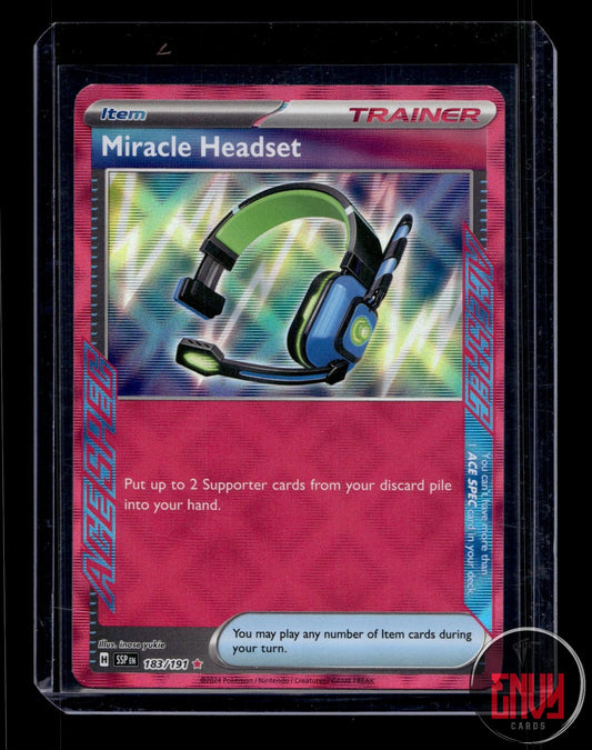 Miracle Headset Near Mint 183/191 ACE SPEC Rare Surging Sparks Pokemon